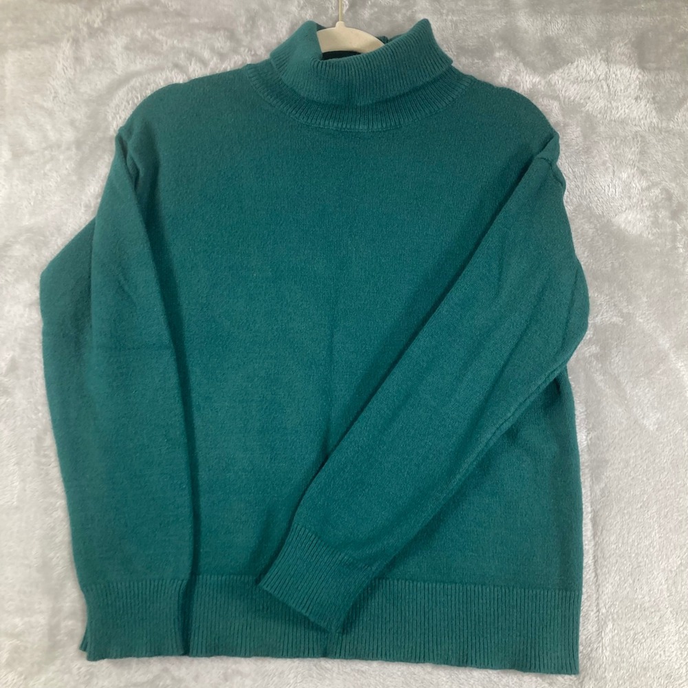 Enro Womens S Teal Green Turtleneck Sweater Long Sleeve Knit Size Small 0389